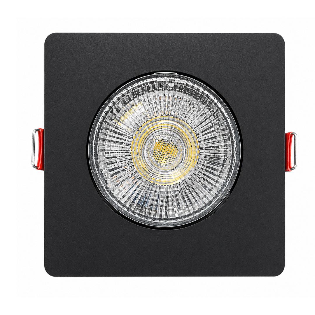 SPOT AUTHENTIC QUADRADO 7W EMBUTIR PRETO 6500K AVANT