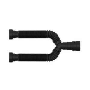 SIFÃO DUPLO UNIVERSAL PRETO 30214 40X48X50 BLUKIT
