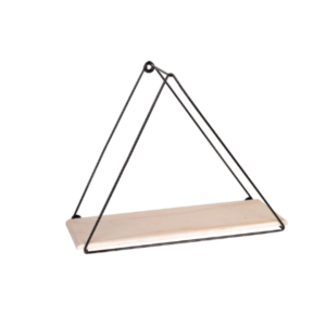 NICHO TRIANGULAR 37X40X10CM ESTILO PINUS/PRETO DE0051 DICARLO