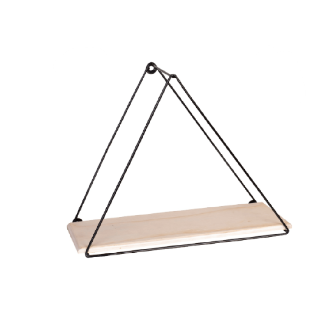 NICHO TRIANGULAR 37X40X10CM ESTILO PINUS/PRETO DE0051 DICARLO