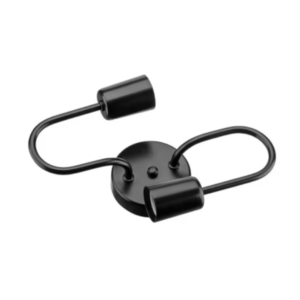 PLAFON ALUMÍNIO 2 LÂMPADAS PRETO DITAL REF 01034 PR