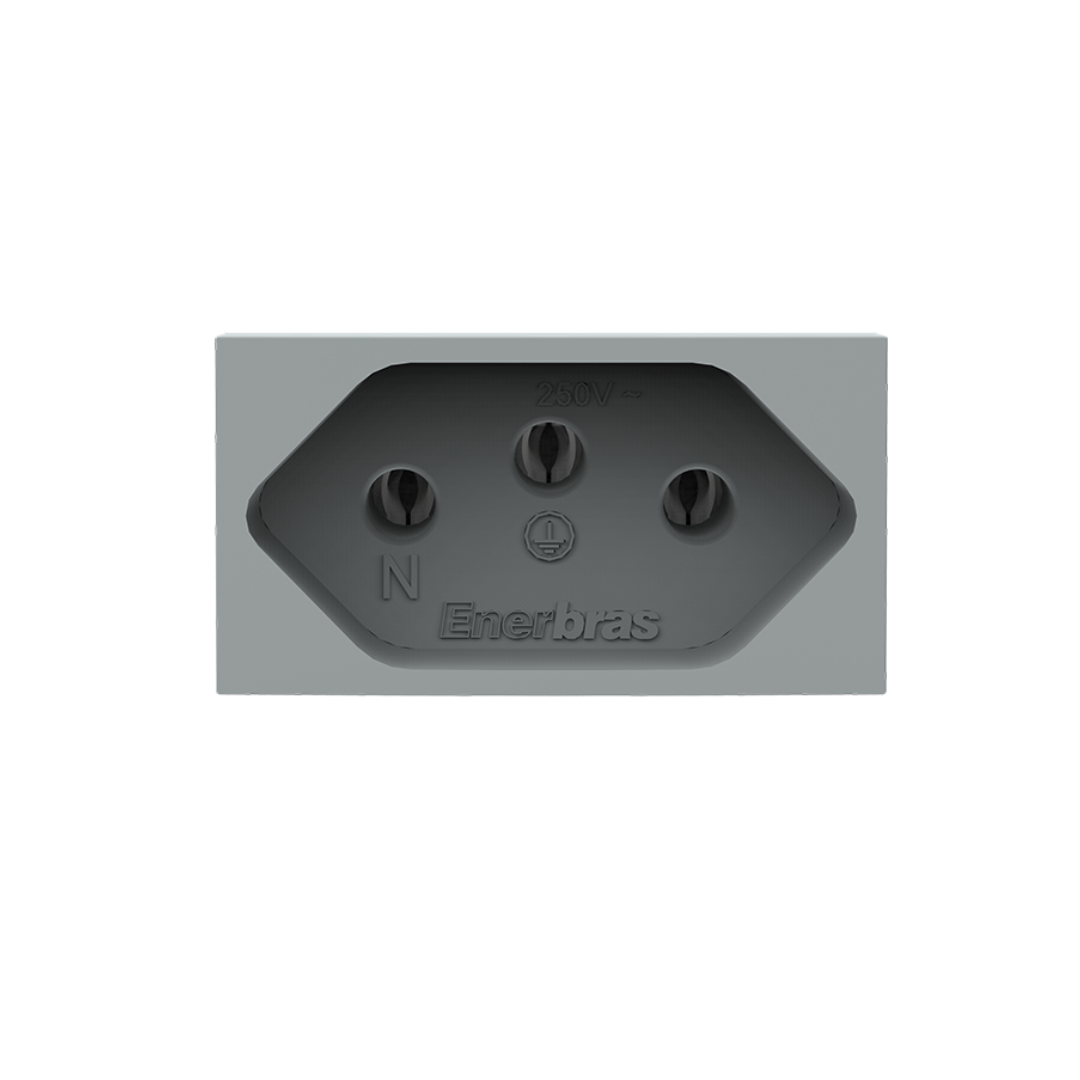 DUBAI 5329 EN/MV MODULO TOMADA 2P+T 20A VOLCANO MATTE ENERBRAS