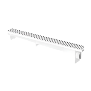 RALO LINEAR MODULÁVEL SIFONADO COM GRELHA BRANCA 50CM HERC