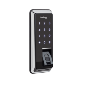 FECHADURA DIGITAL SOBREPOR IFR 220 COM BIOMETRIA PRETA INTELBRAS