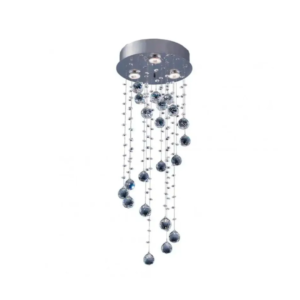 PLAFON CRYSTAL SPIRAL 30CM PARA 3 LÂMPADAS GU10 LLUM