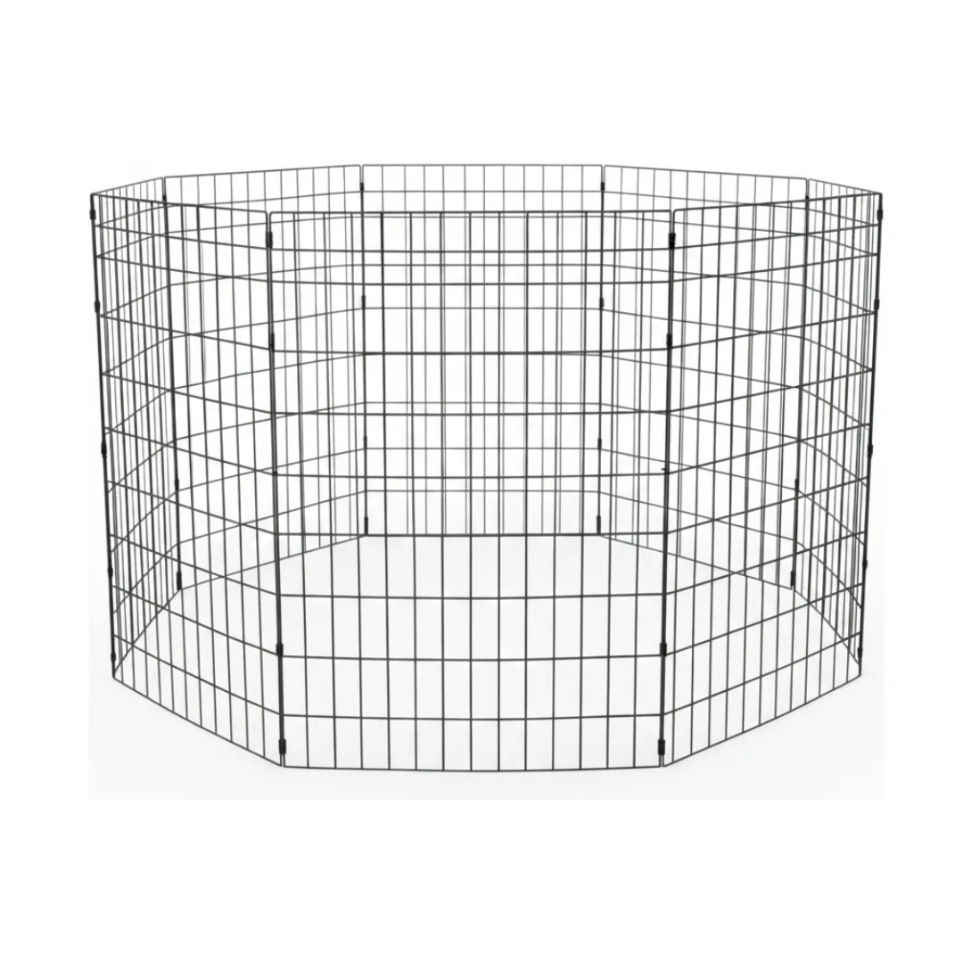 METAL PET CERCADINHO 83 CM X 50 CM 6 FOLHAS PRETO