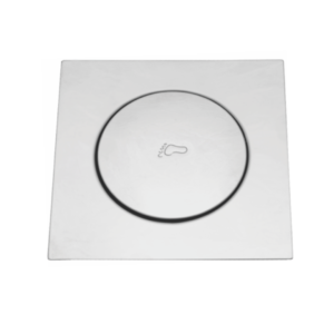 GRELHA QUADRADA CLIQUE 150 MM ACO INOX 14013 CROMADA PEVILON