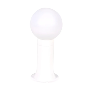 BALIZADOR POLICARBONATO LUNA 45CM 1 LÂMPADA E27 REF 90450-01 BRANCO PLASLUMI