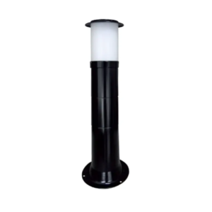BALIZADOR POLICARBONATO YORK 55CM 1 LÂMPADA E27 REF 60550-06 PRETO PLASLUMI