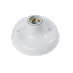 PLAFONIER ECONÔMICO SOQUETE PORCELANA 100W BRANCO PLASLUMI