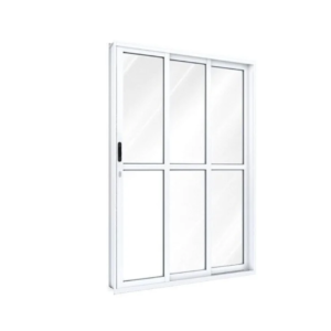 PORTA AÇO CORRER LATERAL 3 FOLHAS 213X150 ESQUERDA 1040.1 RIOBRAS