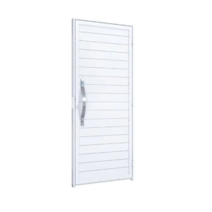 PORTA ALUMÍNIO GIRO LAMBRI COM PUXADOR 215X89 ESQUERDA BR A183.1 RIOBRAS