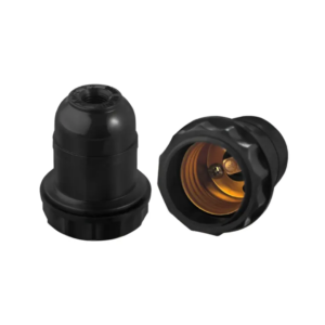 SOQUETE BOCAL PENDENTE PARA ABAJUR 4A 250V PRETO ROHDINA
