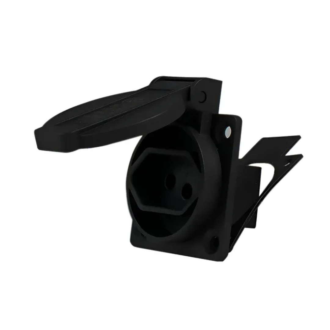 TOMADA PAINEL EMBUTIR 2P+T 20A PRETO ROHDINA