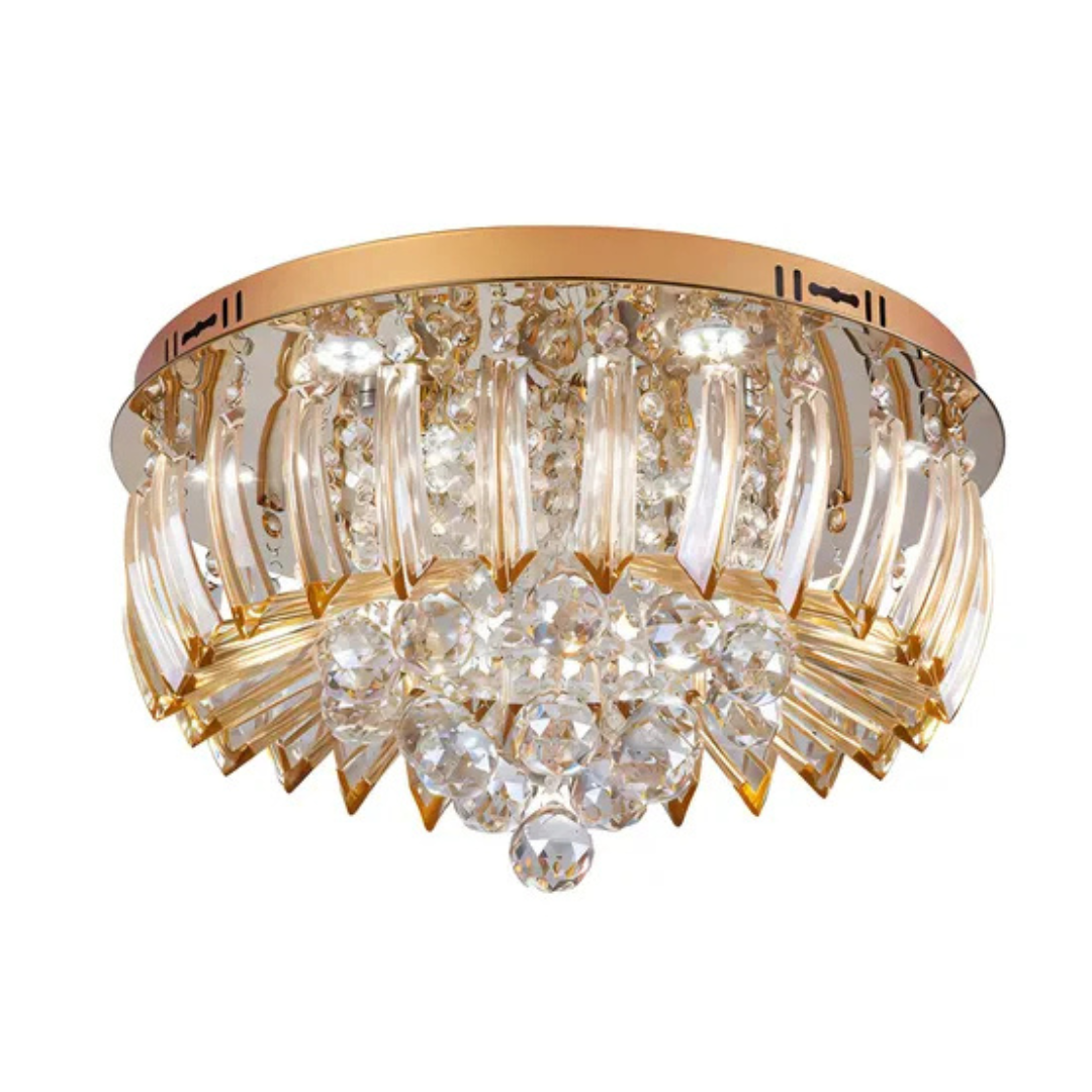 PLAFON GRETA LED 24W 45CM 6500K DOURADO STARTEC