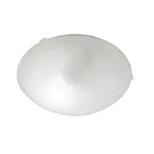 PLAFON ICE 30CM PARA 2 LÂMPADAS BRANCO PRESILHA CRISTAL STARTEC
