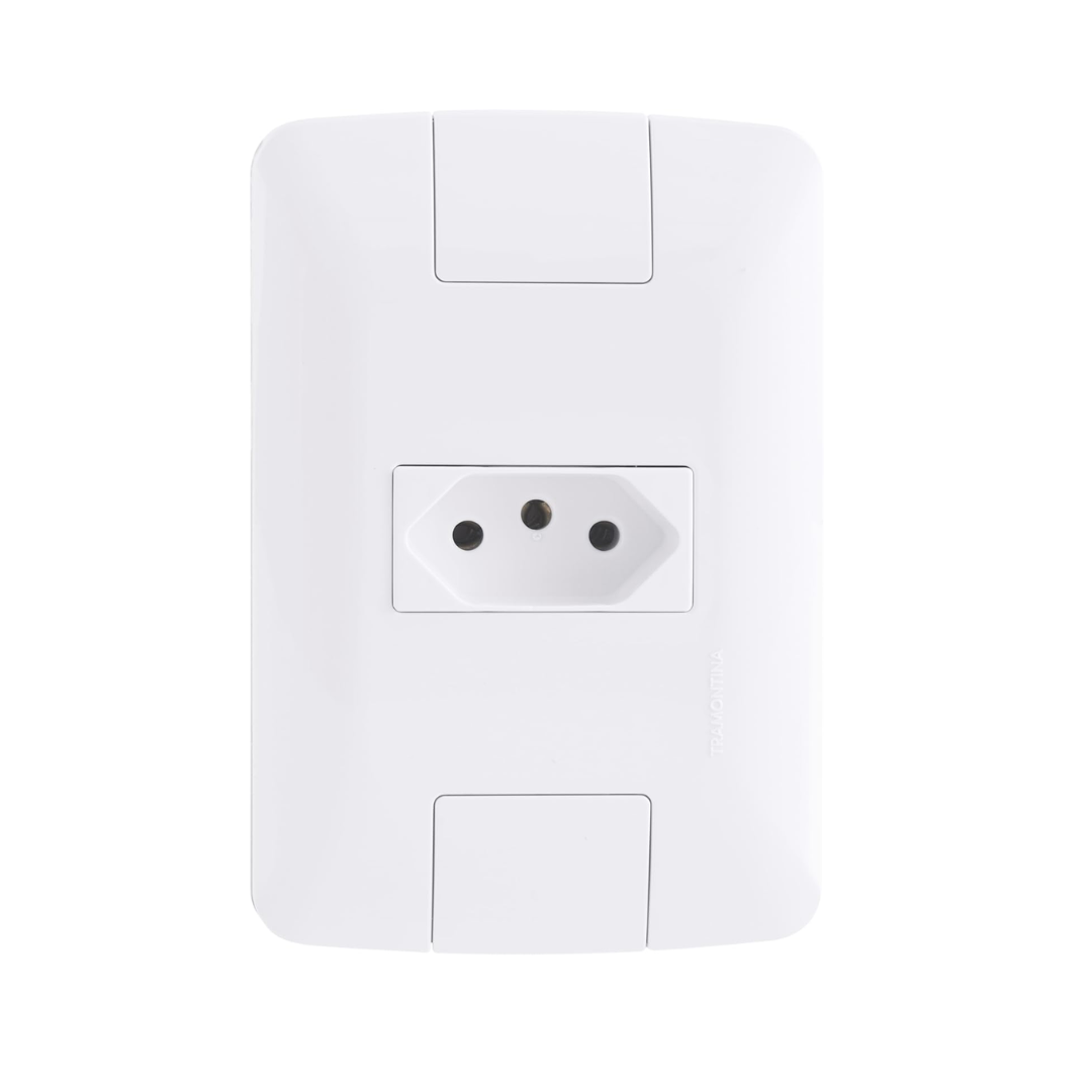 ARIA CONJUNTO TOMADA 2P+T 10A BRANCO TRAMONTINA