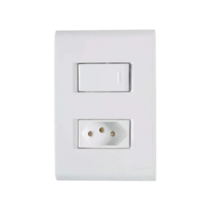 LIZ CONJUNTO INTERRUPTOR 1TS+TOM 10A BRANCO TRAMONTINA